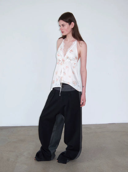 DECONSTRUCTED STRIPED CASUAL PANTS