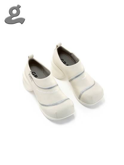 TRANSFORMING SPIRAL ZIPPER CHUNKY SHOES