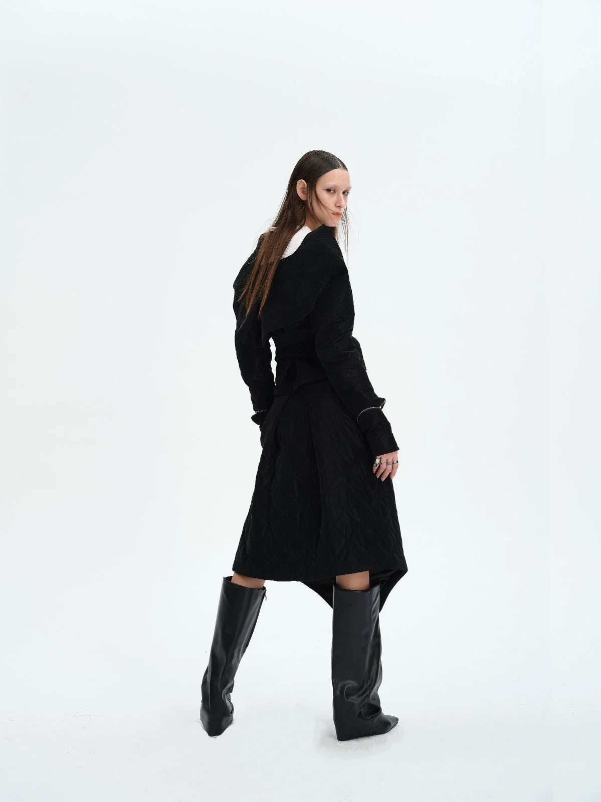 WINTER 3D QUILTED COTTON SKIRT