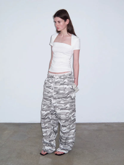 FAUX TWO-PIECE CROP TOP