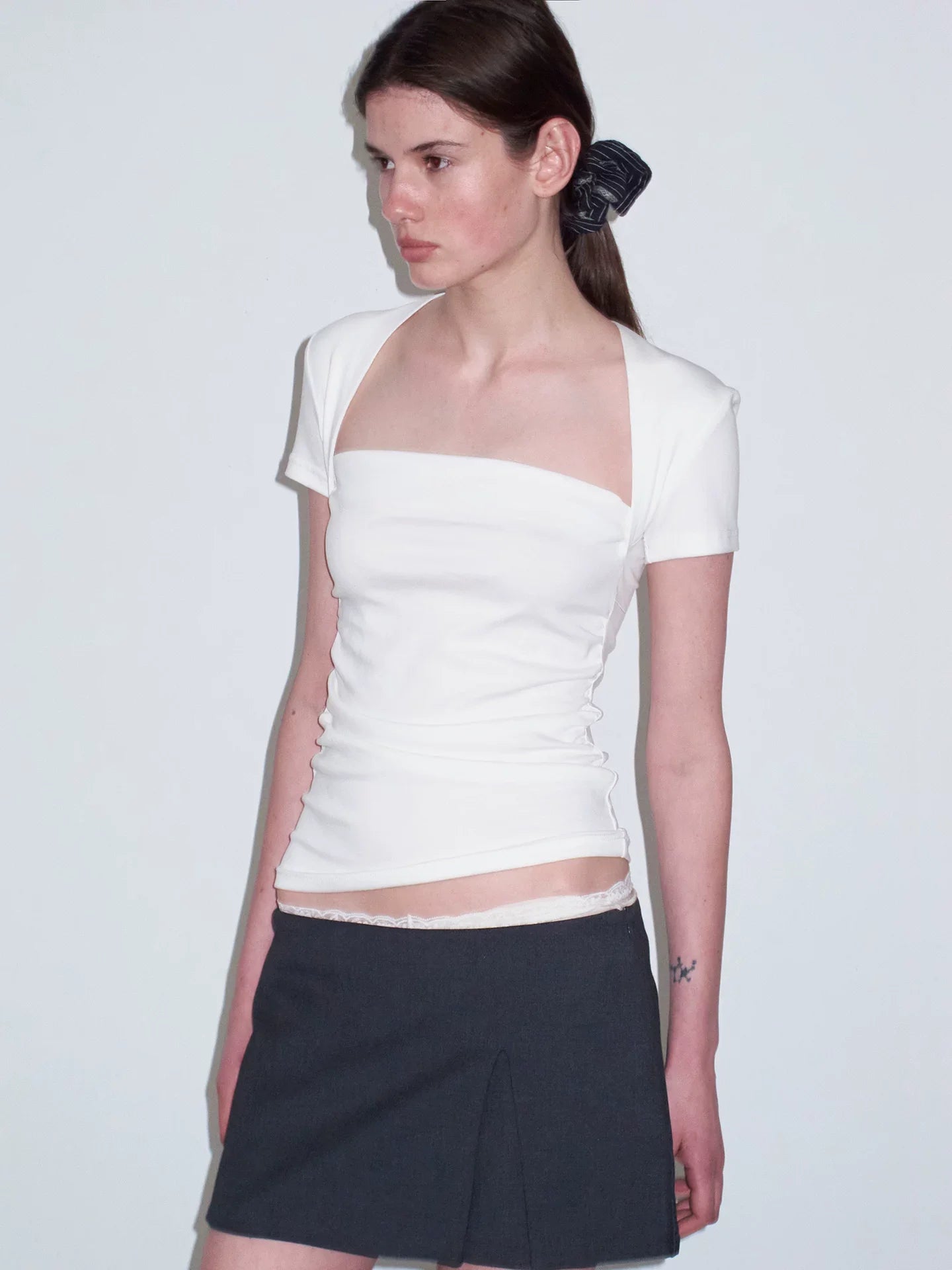 FAUX TWO-PIECE CROP TOP