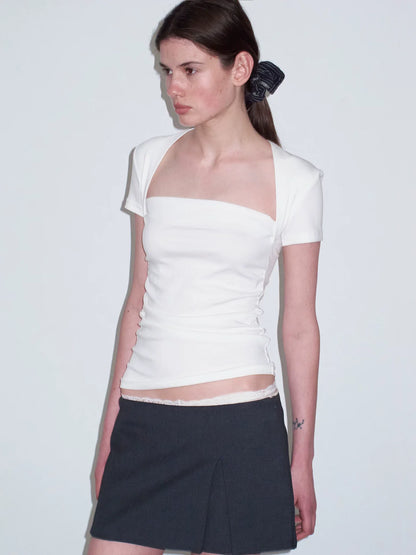 FAUX TWO-PIECE CROP TOP