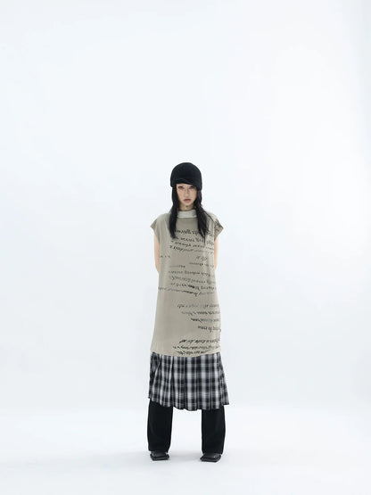 PLAID TURTLENECK TANK DRESS