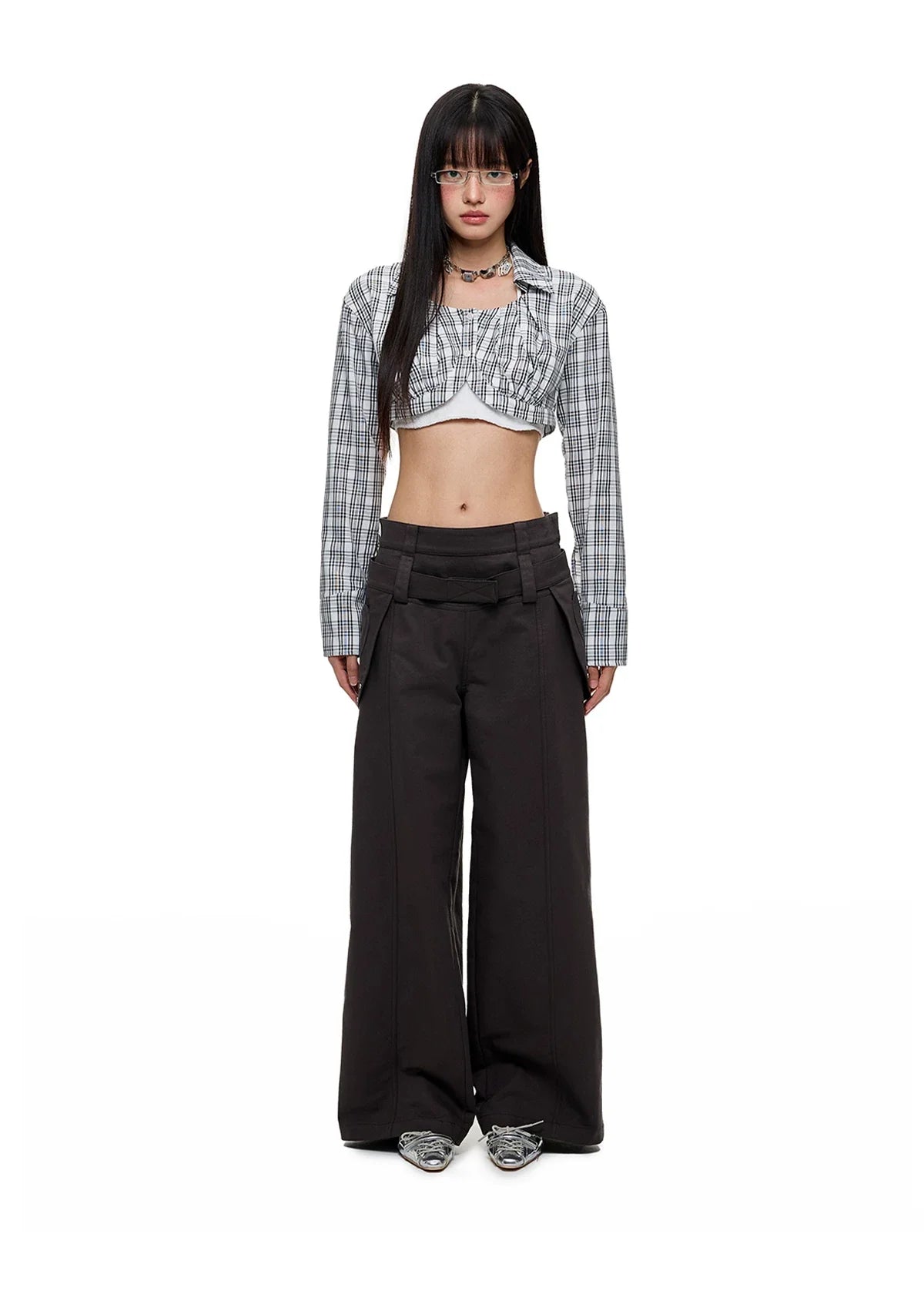 CASUAL WIDE-LEG PANTS WITH BELT