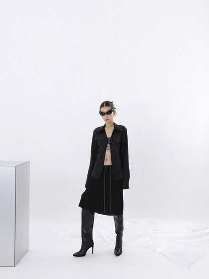 CHAIN SATIN SHIRT