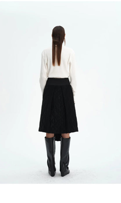 WINTER 3D QUILTED COTTON SKIRT