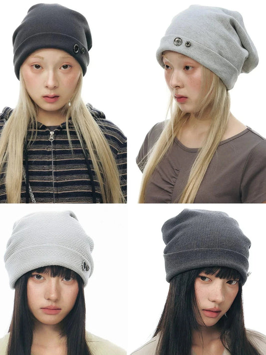 FASHIONABLE KNITTED WAFFLE CAP