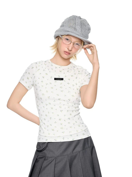 FLORAL PRINT SLIM FIT T-SHIRT