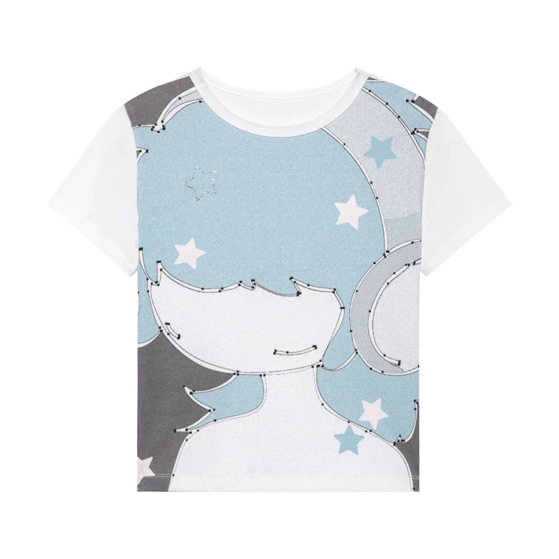 STARLAND CARTOON PRINT TOP