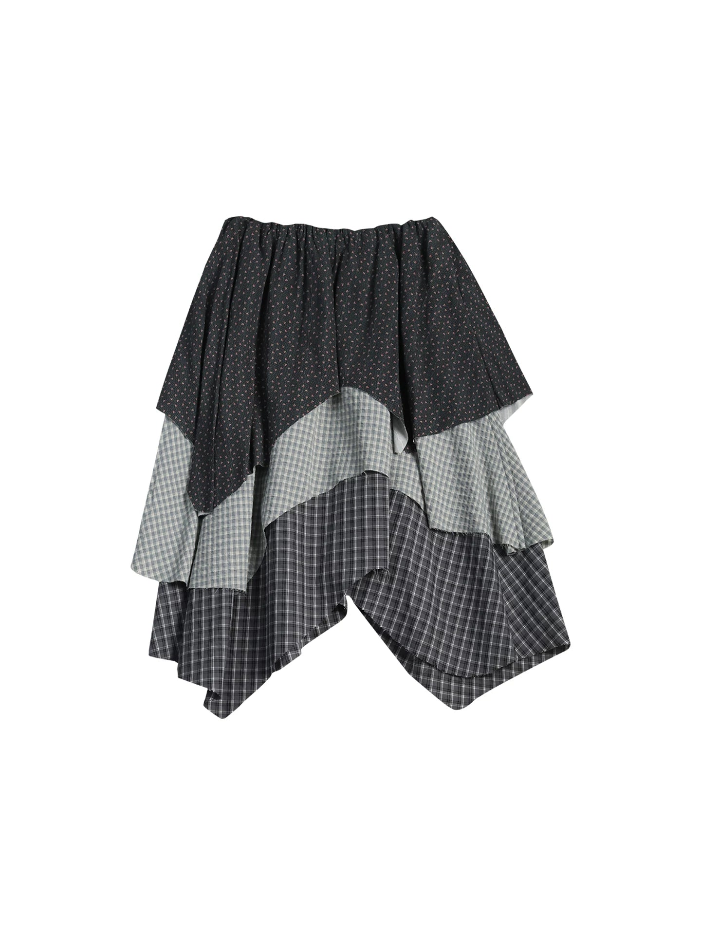 VINTAGE CHECKERED MIDI SKIRT