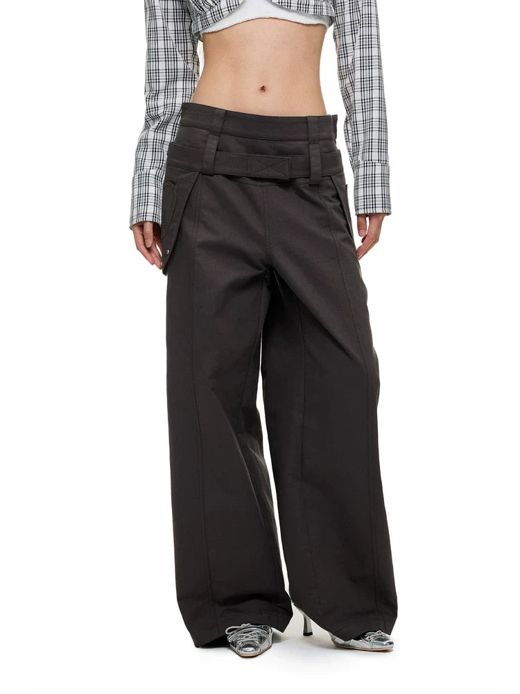 CASUAL WIDE-LEG PANTS WITH BELT