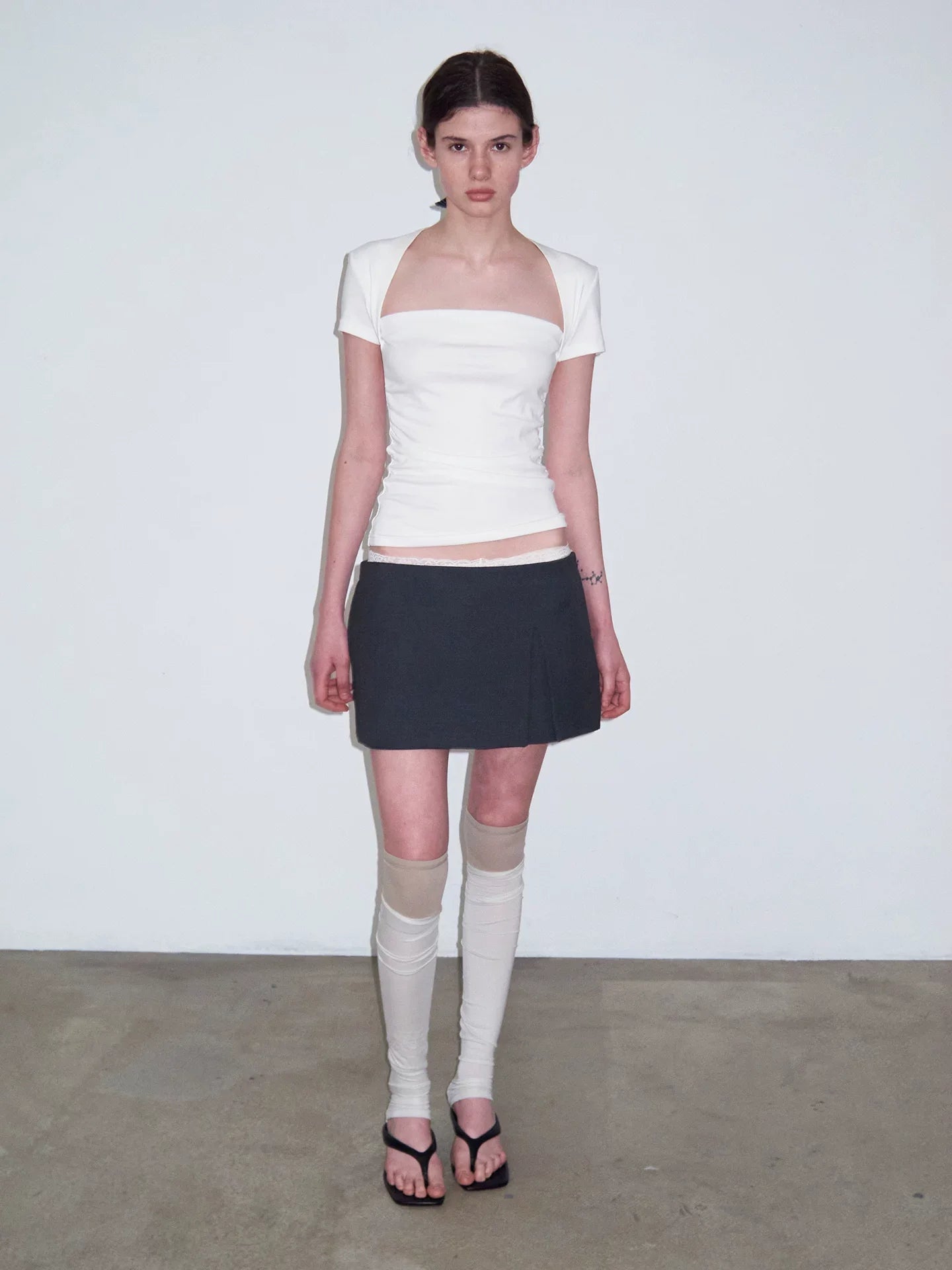 FAUX TWO-PIECE CROP TOP