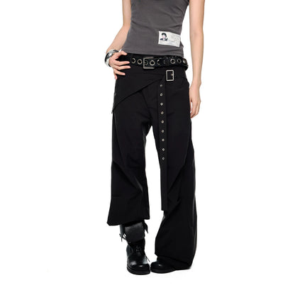 CASUAL PLEATED DRAWSTRING PANTS