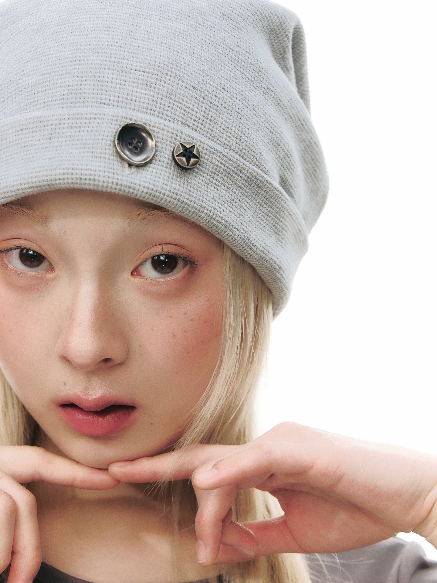 FASHIONABLE KNITTED WAFFLE CAP