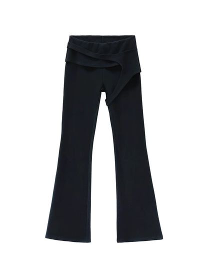 SLIM FLARE TROUSERS