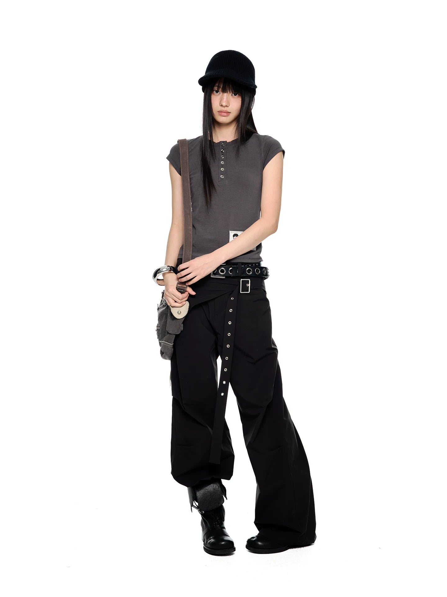 CASUAL PLEATED DRAWSTRING PANTS