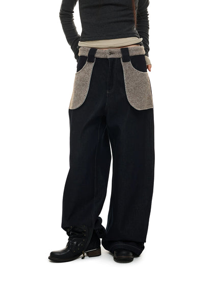 TWO-TONE POCKET JEANS