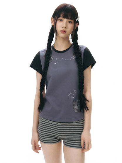 STRIPED ANTI-GLARE SAFETY SHORTS