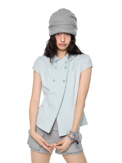 RETRO PETER PAN COLLAR T-SHIRT