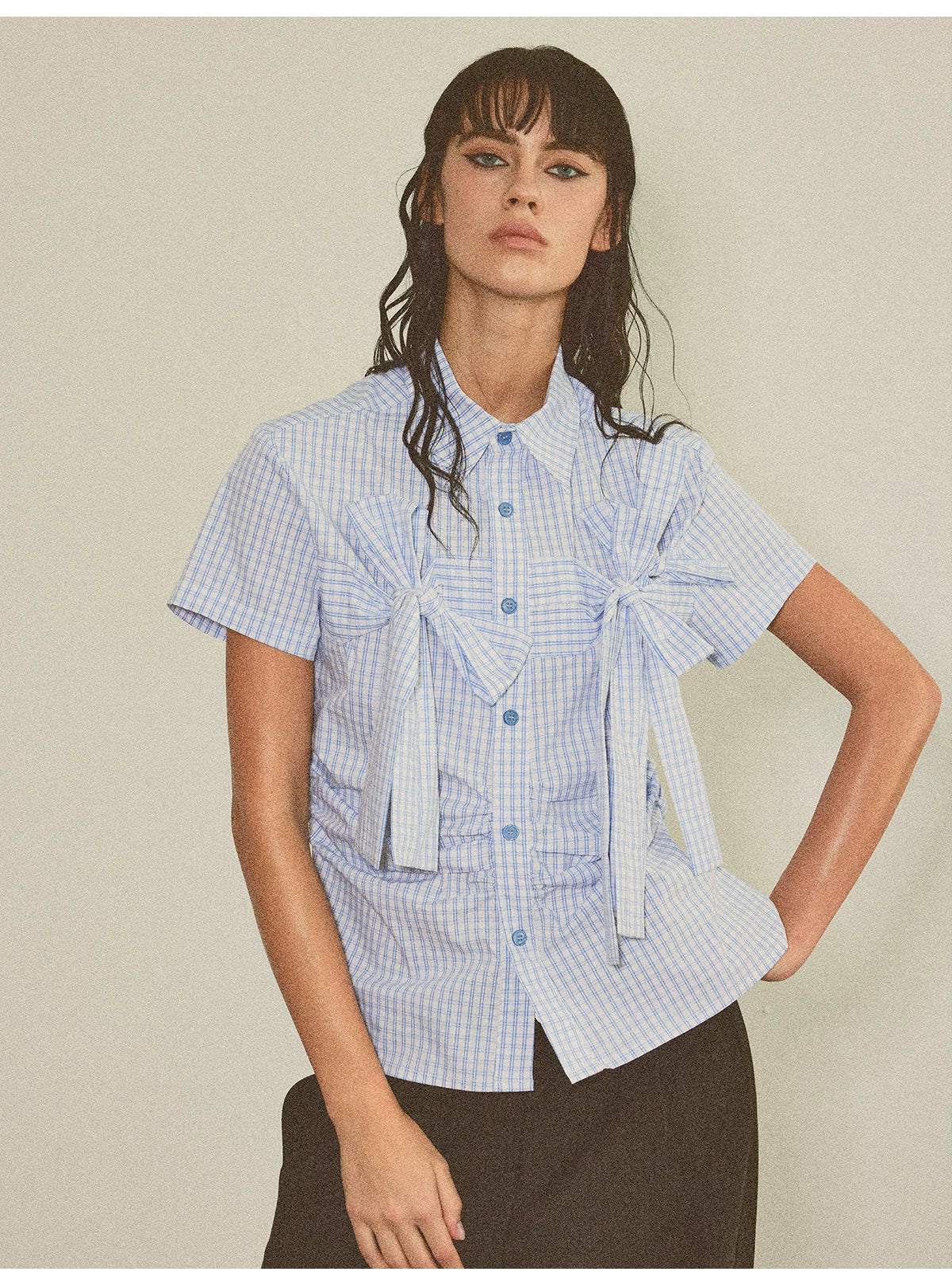 PLAYFUL CHECKERED SHORT SLEEVE SHIRT