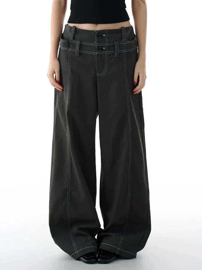 WIDE LEG LAYERD DENIM