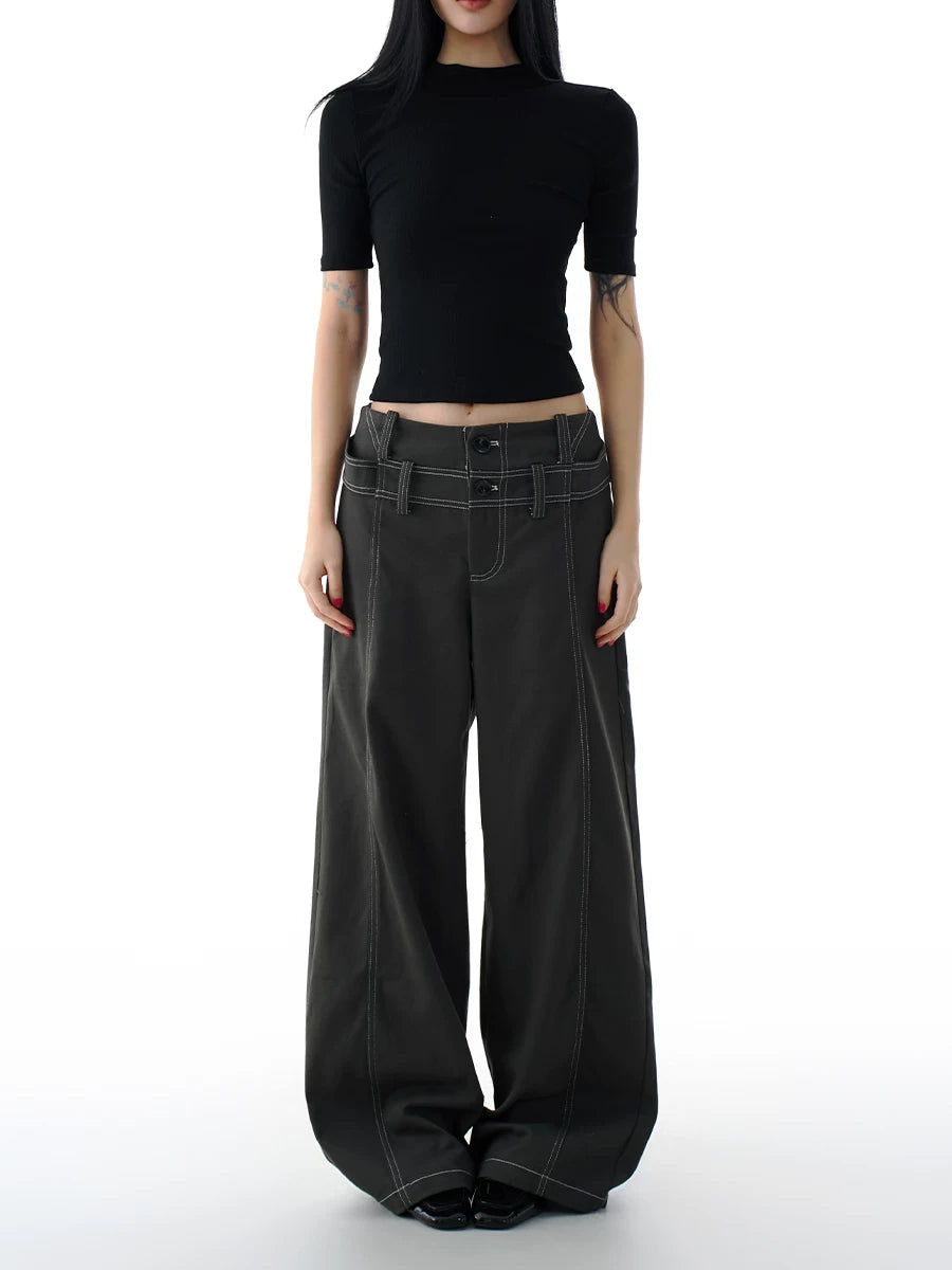 WIDE LEG LAYERD DENIM