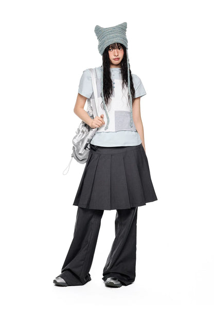 PLEATED FLARE PANTS SET