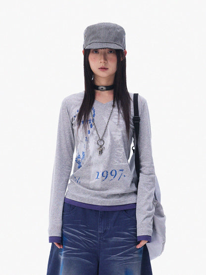 ECHO SPLICED LONG SLEEVE T