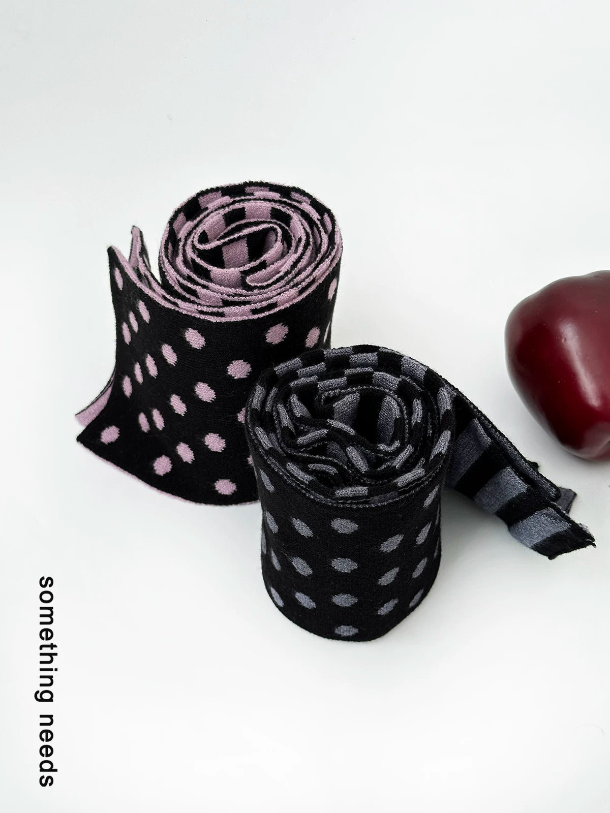 REVERSIBLE POLKA DOT SCARF