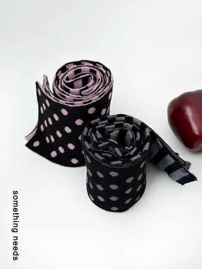 REVERSIBLE POLKA DOT SCARF