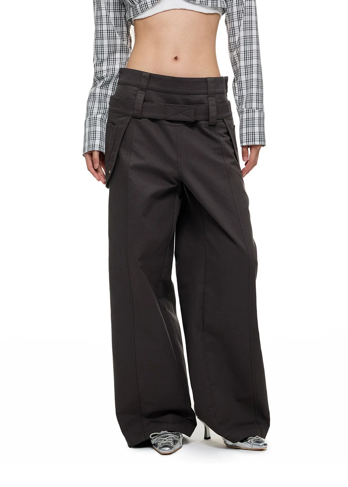 CASUAL WIDE-LEG PANTS WITH BELT