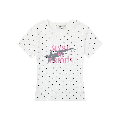 MINT GREEN POLKA DOT TEE