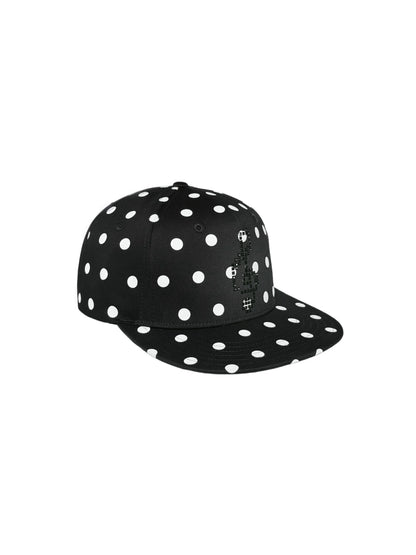 POLKA DOT FLAT BRIM CAP