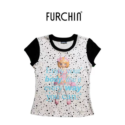 GRAPHIC PRINT SLIM FIT TEE