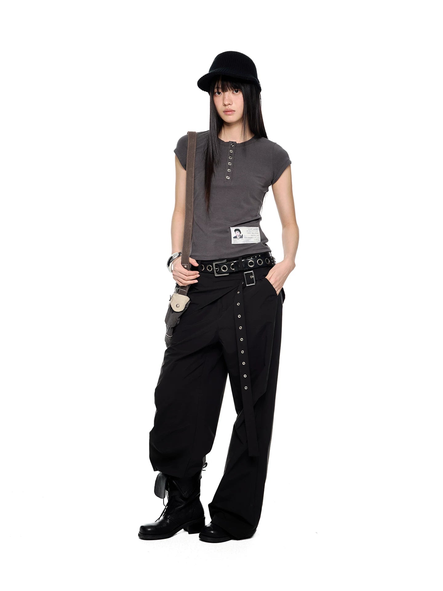 CASUAL PLEATED DRAWSTRING PANTS