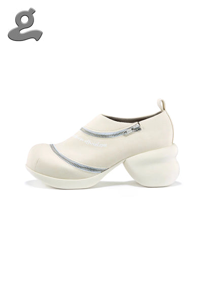 TRANSFORMING SPIRAL ZIPPER CHUNKY SHOES