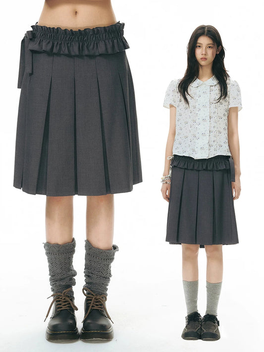 PLEATED A-LINE SKIRT