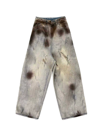 DIRTY DYED LOOSE DENIM
