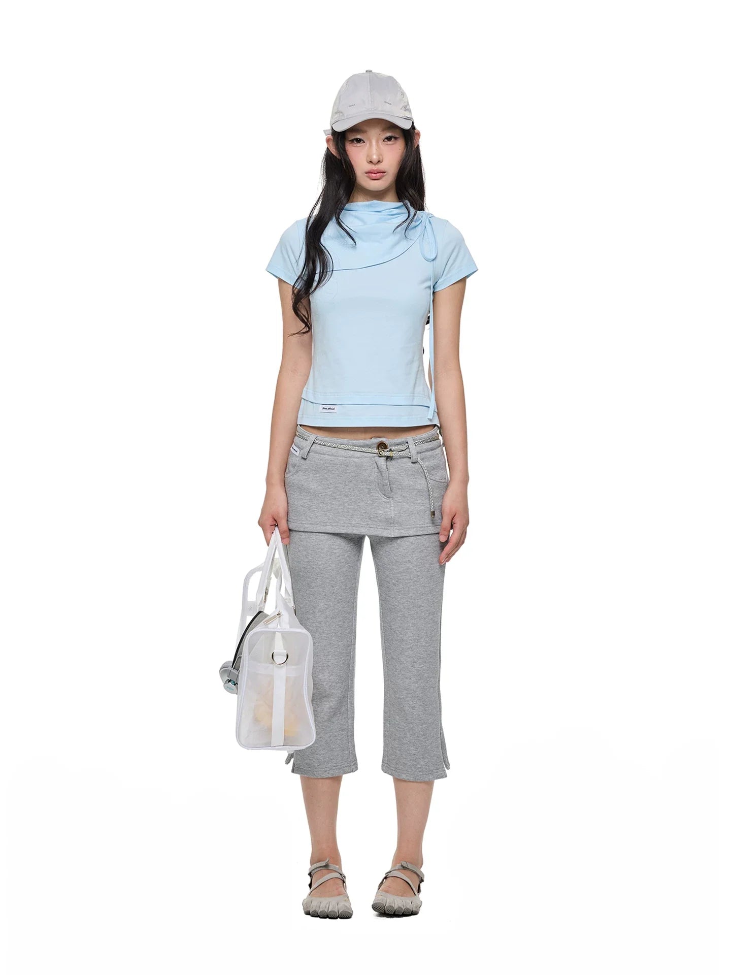 HIGH-NECK SLIMMING T-SHIRT