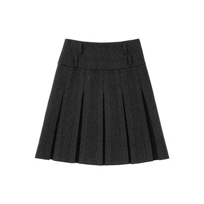 TWEED PLEATED BUSTIER SKIRT