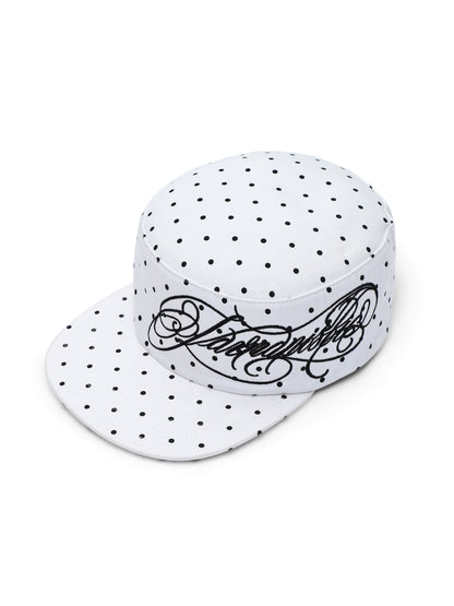 POLKA DOT FLAT BRIM CAP