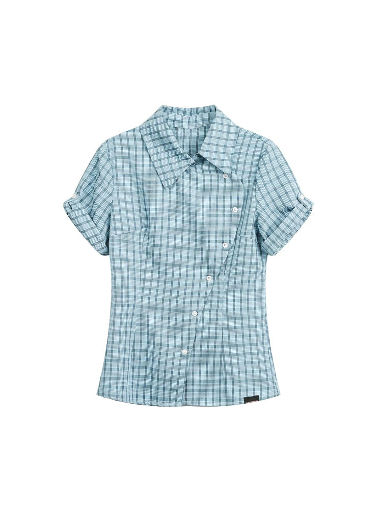 PLAID SUMMER BLOUSE