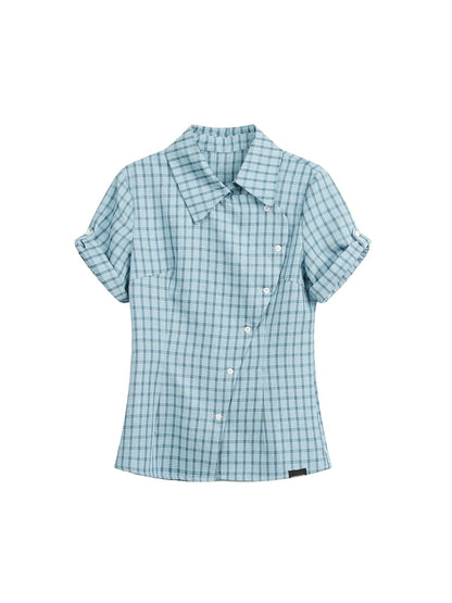 PLAID SUMMER BLOUSE