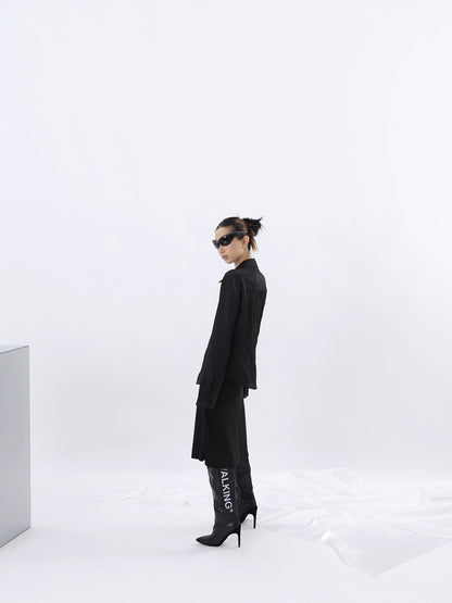 CHAIN SATIN SHIRT