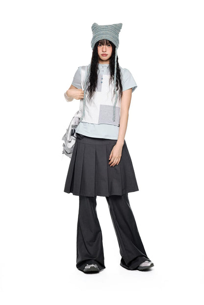 PLEATED FLARE PANTS SET