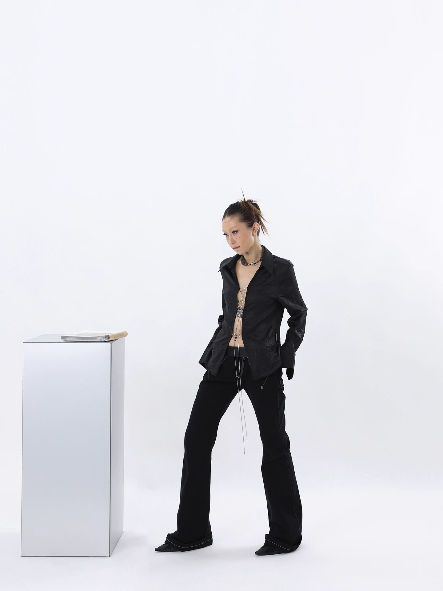 CHAIN SATIN SHIRT