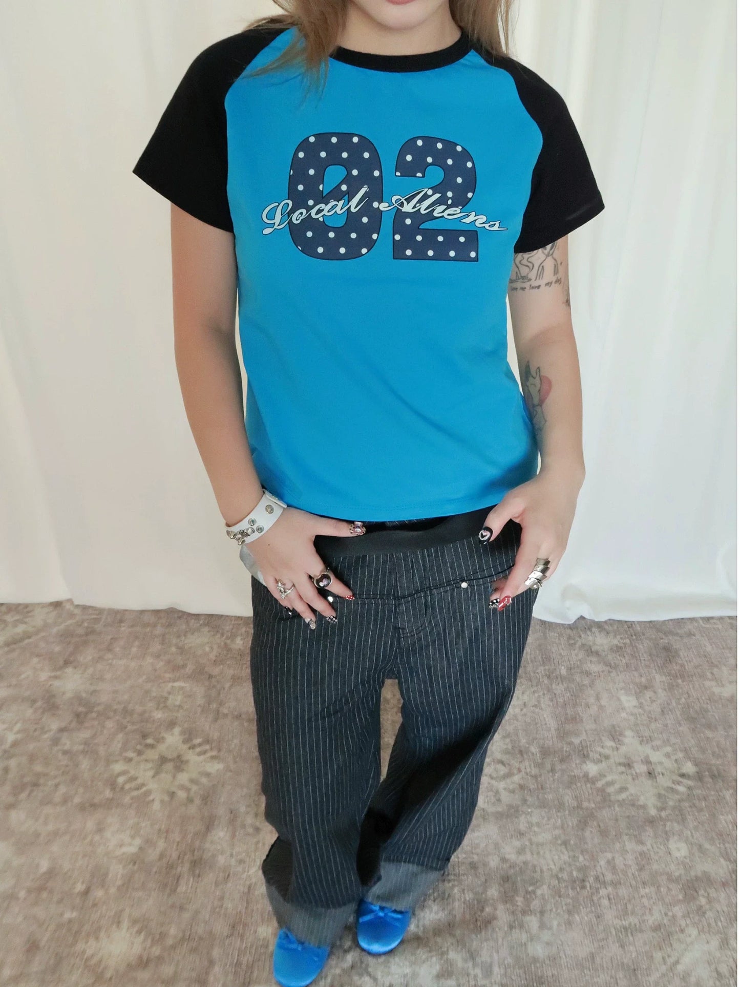 RETRO ALIEN PRINT T-SHIRT