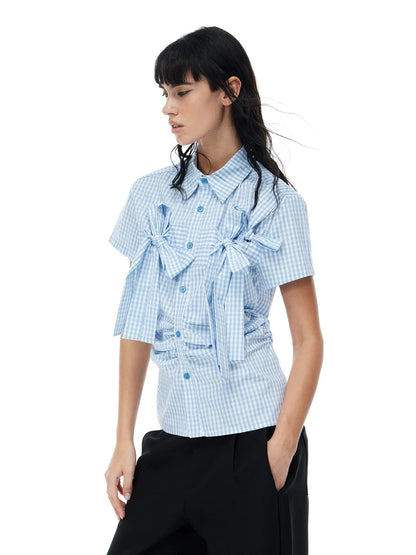 PLAYFUL CHECKERED SHORT SLEEVE SHIRT