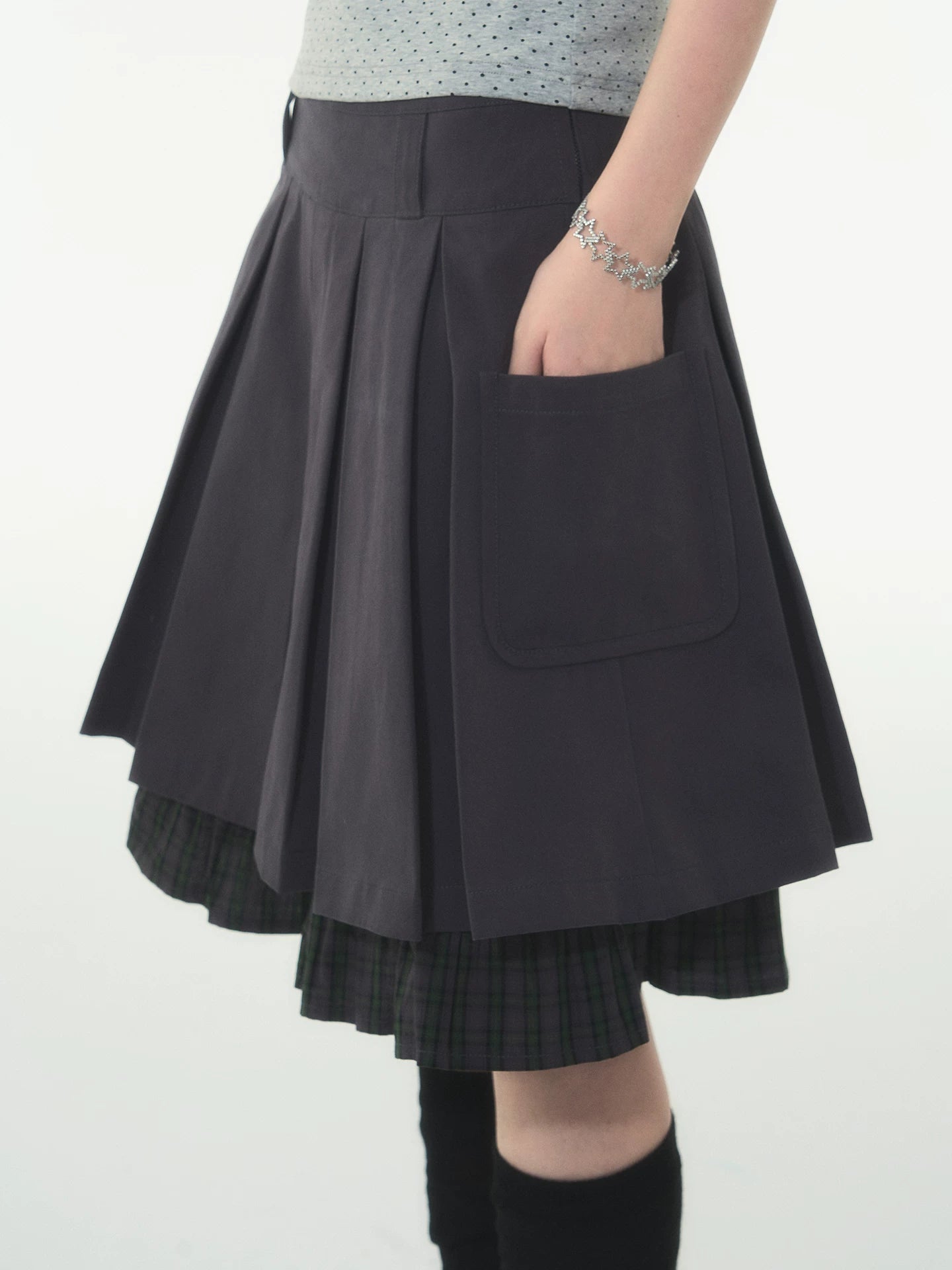 HIGH WAIST PLEATED SKIRT