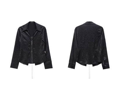 CHAIN SATIN SHIRT